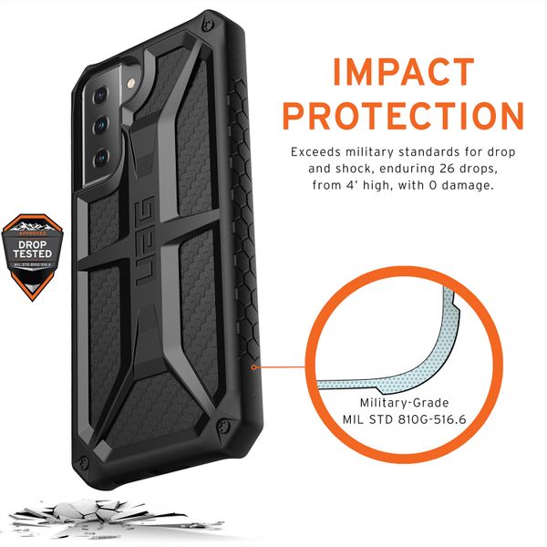 UAG Monarch Backcover Samsung Galaxy S21 Plus - Carbon Fiber