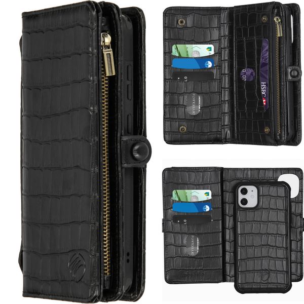 iMoshion 2-in-1 Wallet Bookcase iPhone 11 - Black Crocodile