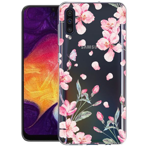 iMoshion Design hoesje Samsung Galaxy A50 / A30s - Bloem - Roze