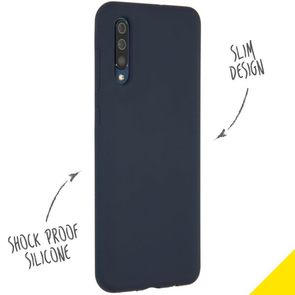 Accezz Liquid Silicone Backcover Samsung Galaxy A50 / A30s - Blauw