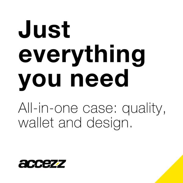 Accezz Wallet Softcase Bookcase iPhone 12 (Pro) - Zwart