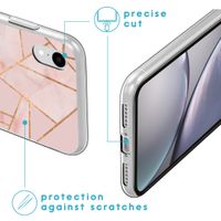 iMoshion Design hoesje iPhone Xr - Grafisch Koper / Roze