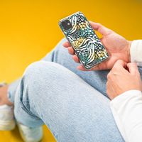 iMoshion Design hoesje iPhone 12 (Pro) - Jungle - Wit / Zwart