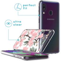 iMoshion Design hoesje Samsung Galaxy A40 - Bloem - Roze / Groen