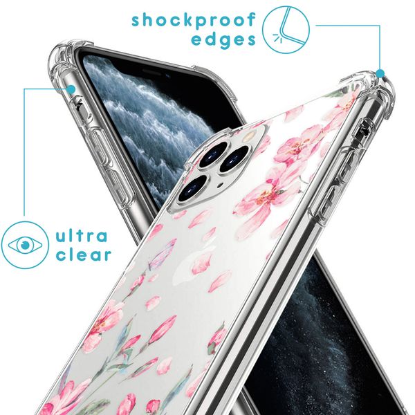 iMoshion Design hoesje met koord iPhone 11 Pro Max - Bloem - Roze