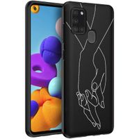 iMoshion Design hoesje Samsung Galaxy A21s - Hand - Zwart