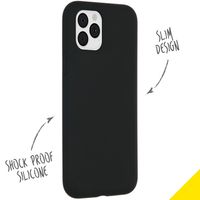 Accezz Liquid Silicone Backcover iPhone 11 Pro - Zwart