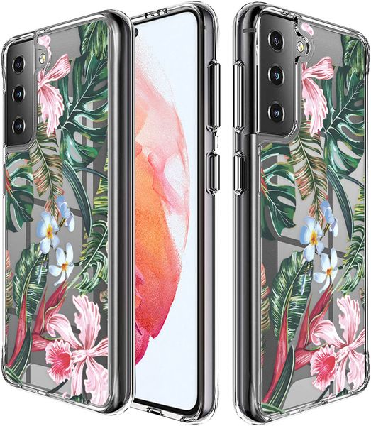 iMoshion Design hoesje Samsung Galaxy S21 - Jungle - Groen / Roze