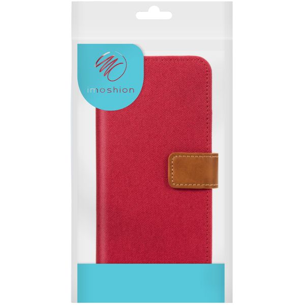 iMoshion Luxe Canvas Bookcase Samsung Galaxy A41 - Rood