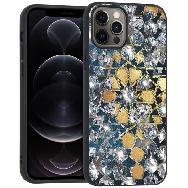 iMoshion Design hoesje iPhone 12 (Pro) - Grafisch / Bling