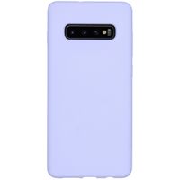 Accezz Liquid Silicone Backcover Samsung Galaxy S10 Plus - Paars