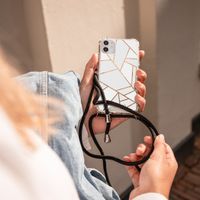 iMoshion Design hoesje met koord Samsung Galaxy S9 - Grafisch Koper - Wit / Goud