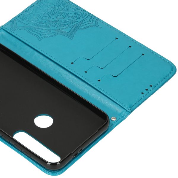 Mandala Bookcase Motorola Moto G8 Plus - Turquoise