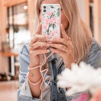 iMoshion Design hoesje met koord voor Samsung Galaxy A72 - Bloem - Roze / Groen