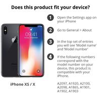 iMoshion Backcover met koord - Satijn iPhone Xs / X - Zwart