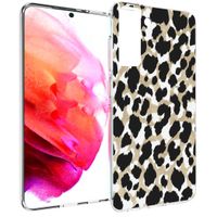 iMoshion Design hoesje Samsung Galaxy S21 FE - Luipaard / Zwart