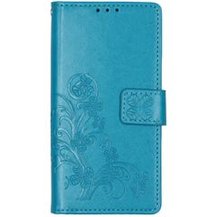 Klavertje Bloemen Bookcase Nokia 4.2 - Turquoise