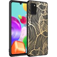 iMoshion Design hoesje Samsung Galaxy A41 - Bladeren / Zwart