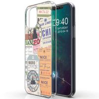 iMoshion Design hoesje iPhone 12 (Pro) - Reizen - Multicolor