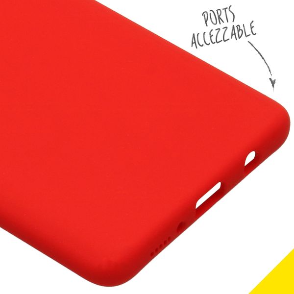 Accezz Liquid Silicone Backcover Samsung Galaxy A71 - Rood