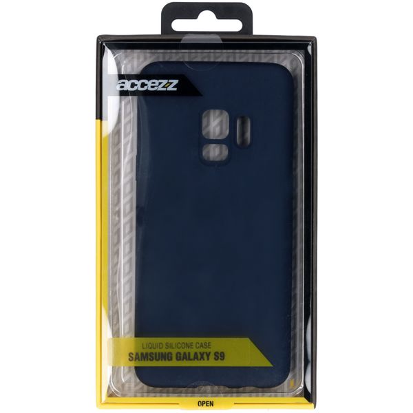 Accezz Liquid Silicone Backcover Samsung Galaxy S9 - Blauw