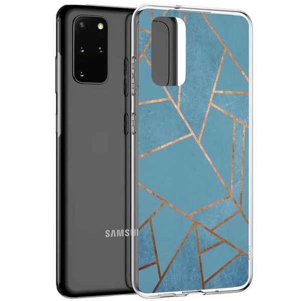 iMoshion Design hoesje Samsung Galaxy S20 Plus - Grafisch Koper / Blauw