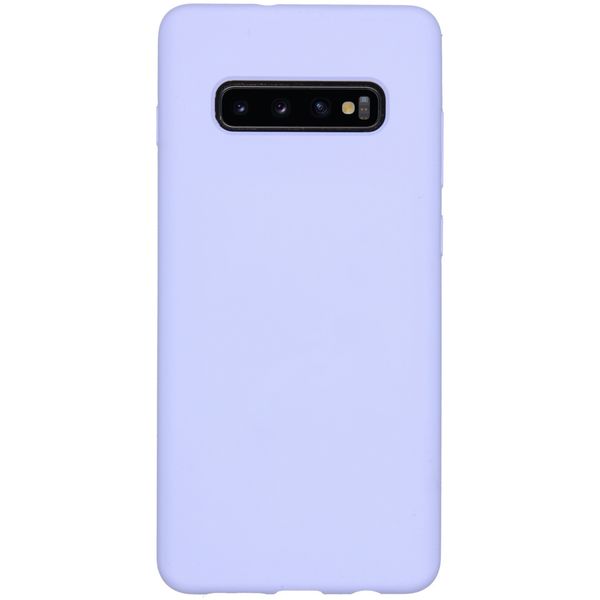 Accezz Liquid Silicone Backcover Samsung Galaxy S10 Plus - Paars