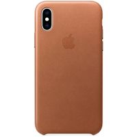 Apple Leather Backcover iPhone Xs Max - Saddle Brown