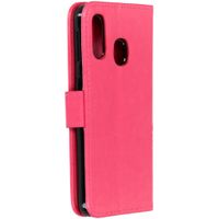 Klavertje Bloemen Bookcase Samsung Galaxy A40 - Fuchsia