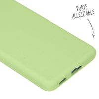 Accezz Liquid Silicone Backcover Samsung Galaxy S21 - Groen