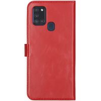 Selencia Echt Lederen Bookcase Samsung Galaxy A21s - Rood