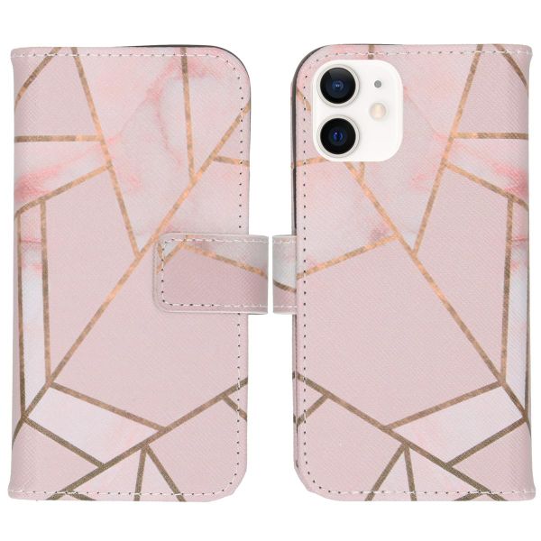 iMoshion Design Softcase Bookcase iPhone 12 Mini - Pink Graphic