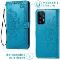 iMoshion Mandala Bookcase Samsung Galaxy A72 - Turquoise