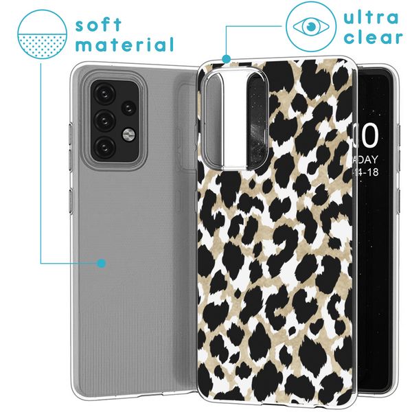 iMoshion Design hoesje Samsung Galaxy A52(s) (5G/4G) - Luipaard / Zwart