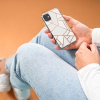 iMoshion Design hoesje iPhone 11 - Grafisch Koper / Wit