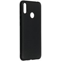 Carbon Softcase Backcover Huawei Y7 (2019) - Zwart