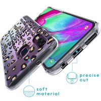 iMoshion Design hoesje Samsung Galaxy A40 - Luipaard - Bruin / Zwart