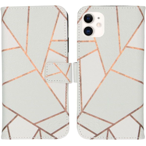 iMoshion Design Softcase Bookcase iPhone 11 - White Graphic