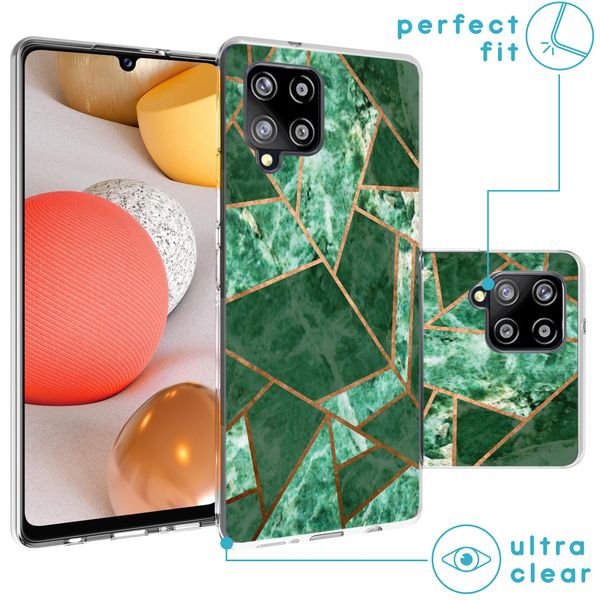 iMoshion Design hoesje Samsung Galaxy A42 - Grafisch Koper / Groen