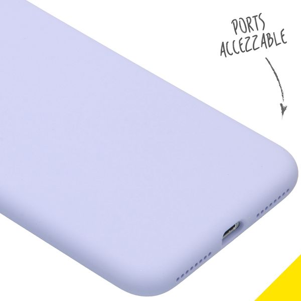 Accezz Liquid Silicone Backcover iPhone 8 Plus / 7 Plus - Lila