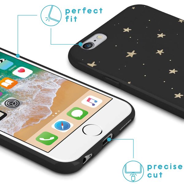 iMoshion Design hoesje iPhone 6 / 6s - Sterren / Zwart