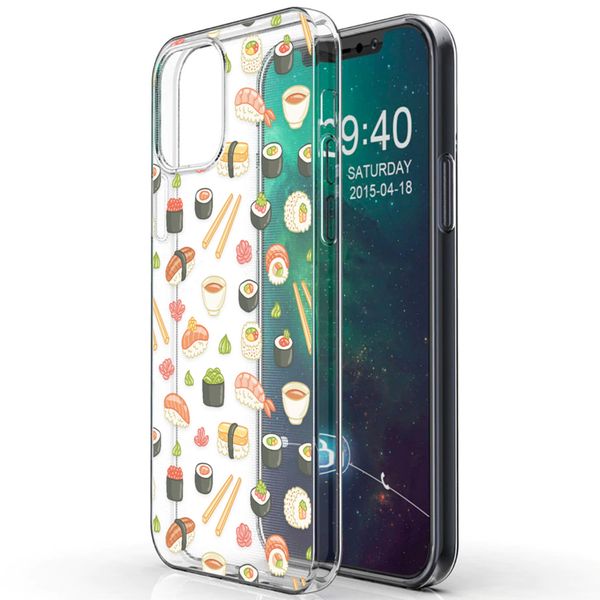 iMoshion Design hoesje iPhone 12 (Pro) - Sushi - Multicolor