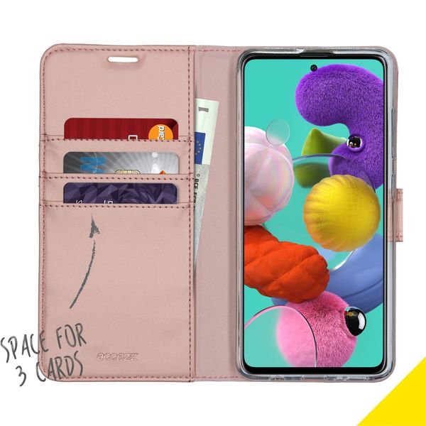 Accezz Wallet Softcase Bookcase Samsung Galaxy A51 - Rosé Goud