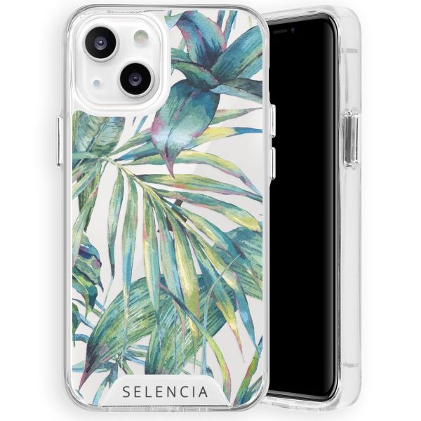 Selencia Fashion Extra Beschermende Backcover iPhone 13 Mini - Green Jungle Leaves