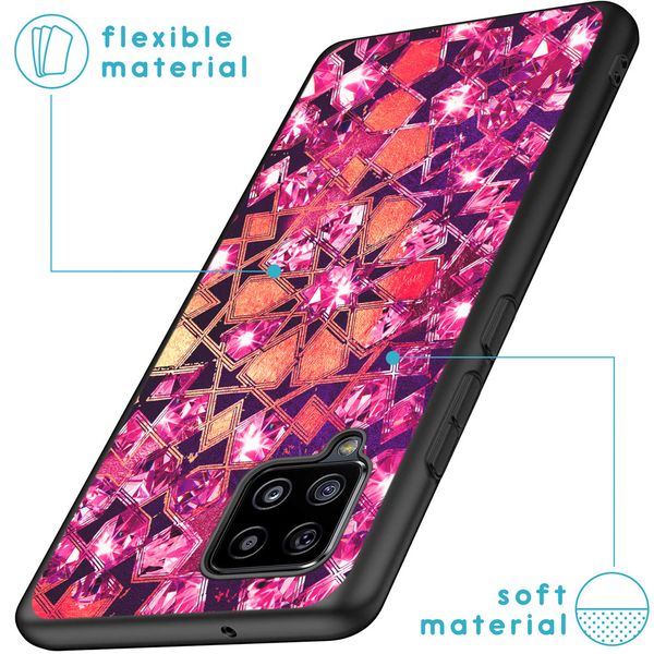 iMoshion Design hoesje Samsung Galaxy A42 - Grafisch - Roze Bling