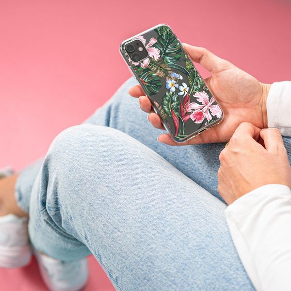 iMoshion Design hoesje Motorola Moto G8 Power - Jungle - Groen / Roze