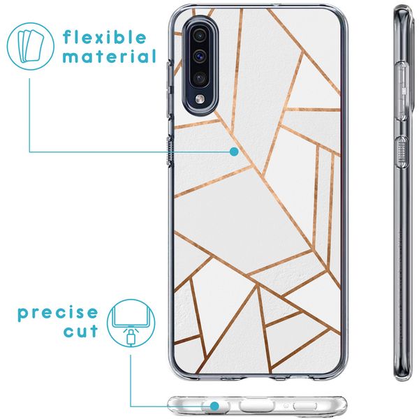 iMoshion Design hoesje Samsung Galaxy A50 / A30s - Grafisch Koper / Wit