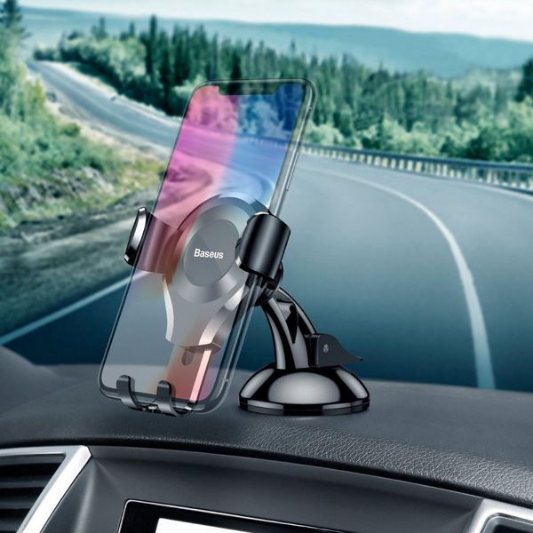 Baseus Osculum Type Gravity Car Mount - Telefoonhouder auto - Dashboard - Zwart