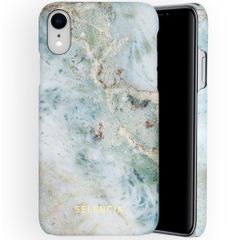 Selencia Maya Fashion Backcover iPhone Xr - Marble Blue