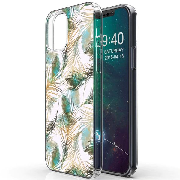 iMoshion Design hoesje iPhone 12 (Pro) - Pauw / Groen